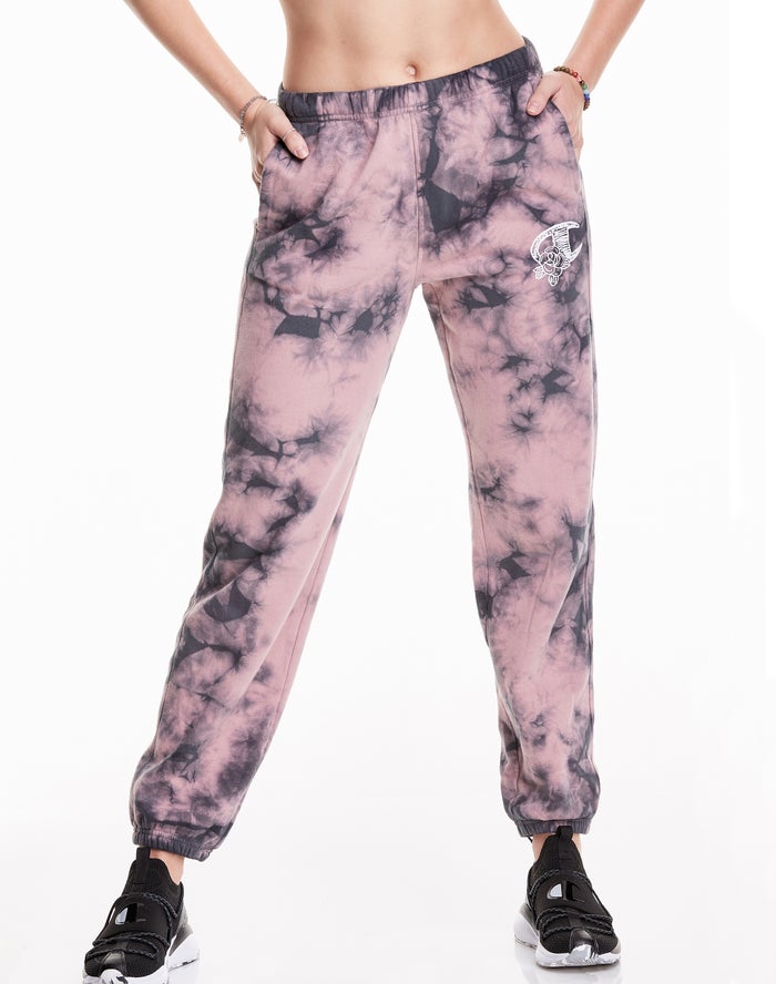 Champion Womens Sweatpants NZ - Galaxy Dye Boyfriend Beige/Black ( 5372-ZCENA )